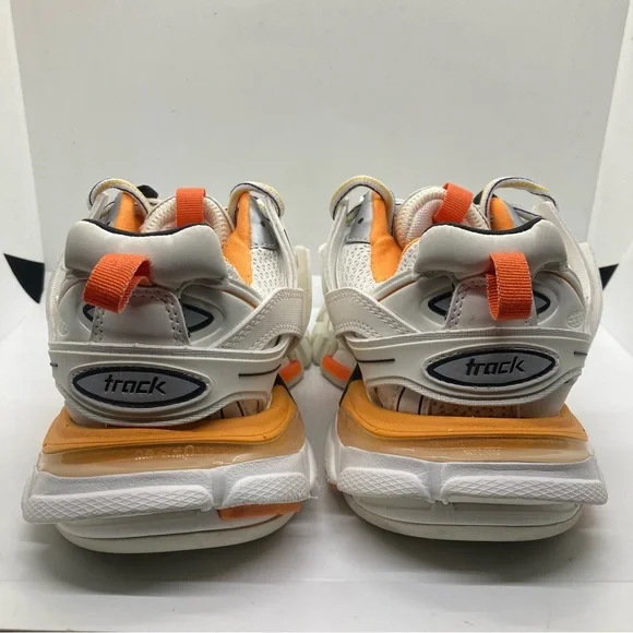 Balenciaga White Orange Womens 8 Layered Track Sneaker shoes - Picture 4 of 10